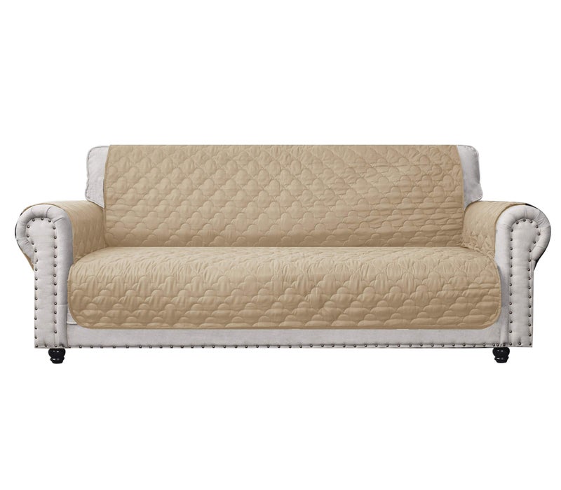 CHHKON Sofa Cover for Dog with Non-Slip 100% Waterproof Quilted Furniture Protector Sofa Slipcovers for Furniture Sofa, Pets for Leather Couch (Sand, 68'') - Image 1